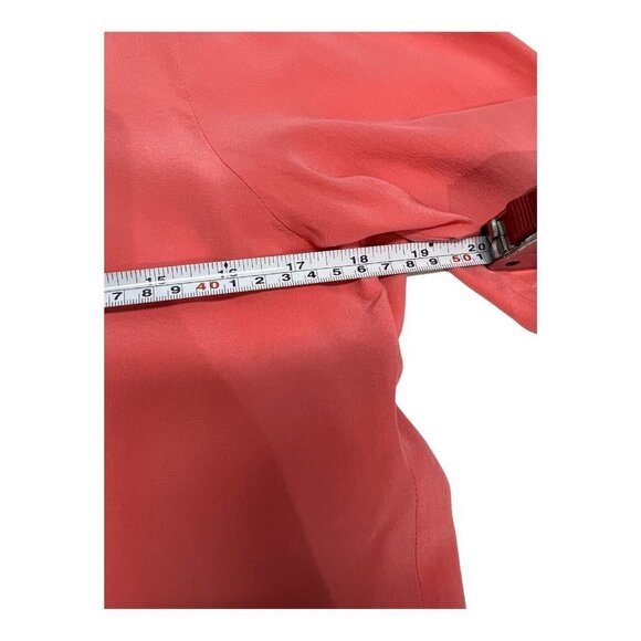 Vtg Bob Mackie Wearable Art Womens S Dragonfly Pink Mandarin Collar Silk Blouse - Picture 8 of 9